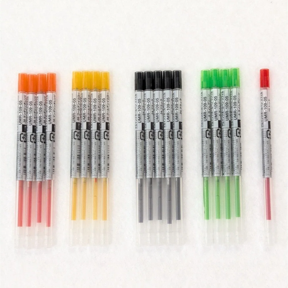 Uni Style Fit 0.5 mm Ballpoint Pen Ink Refill Variety (Lot of 18) UMR-109-05